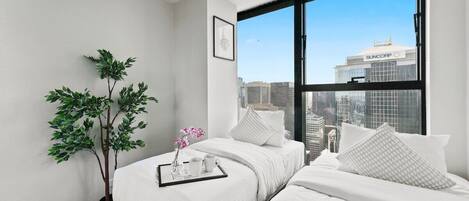2 bedrooms, iron/ironing board, WiFi, bed sheets