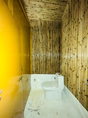 Slippers, towels, soap, shampoo