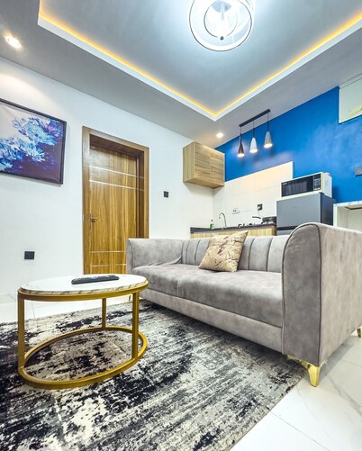 Cozy 1 bedroom apartment in Ikate, Surulere, Lagos with AC, WiFi