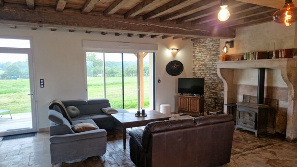 Living area - Gite la ferme du meix guillot (Ciel)