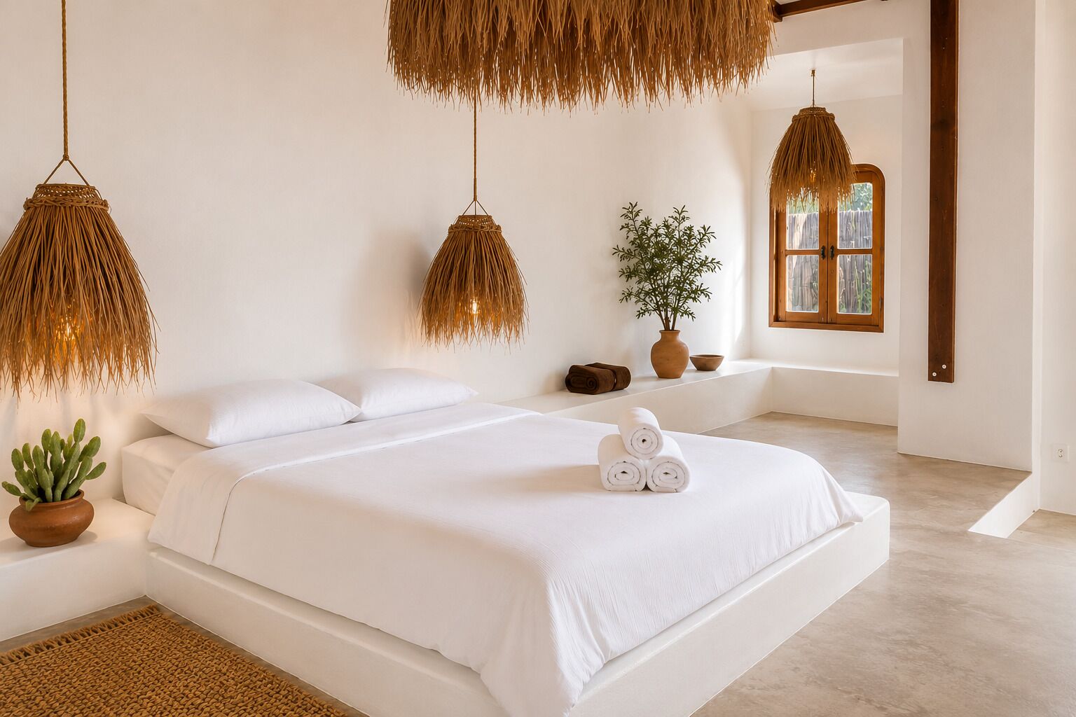 Desk, free WiFi, bed sheets