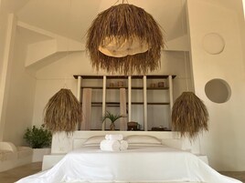 Junior Double Room, Sea View | Desk, WiFi (free), bed sheets