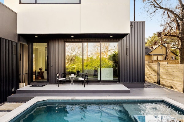 A heated pool