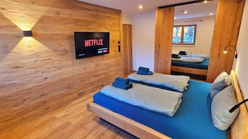 2 Schlafzimmer, Reisekinderbett, kostenloses WLAN, Bettwäsche