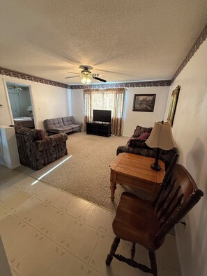 Living room with Futon - Tranquil 2-bedroom apartment in McDowell with AC, WiFi (McDowell)