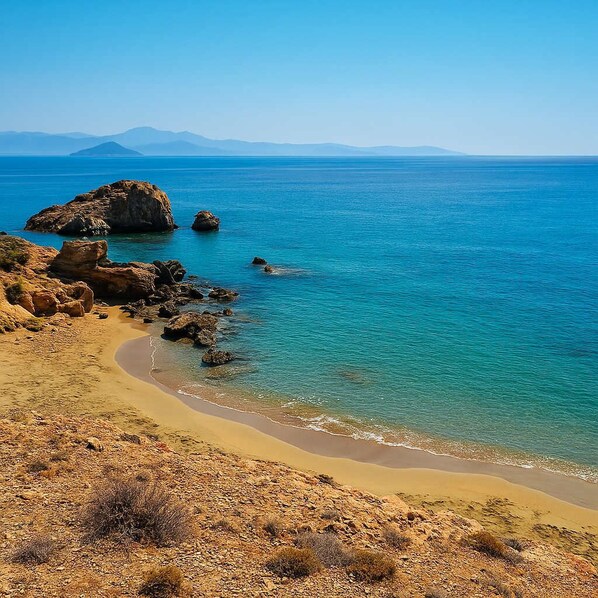 Beach nearby - Ampelas Nostalgia Escape-Poseidon Gem in Paros (Ampelas)