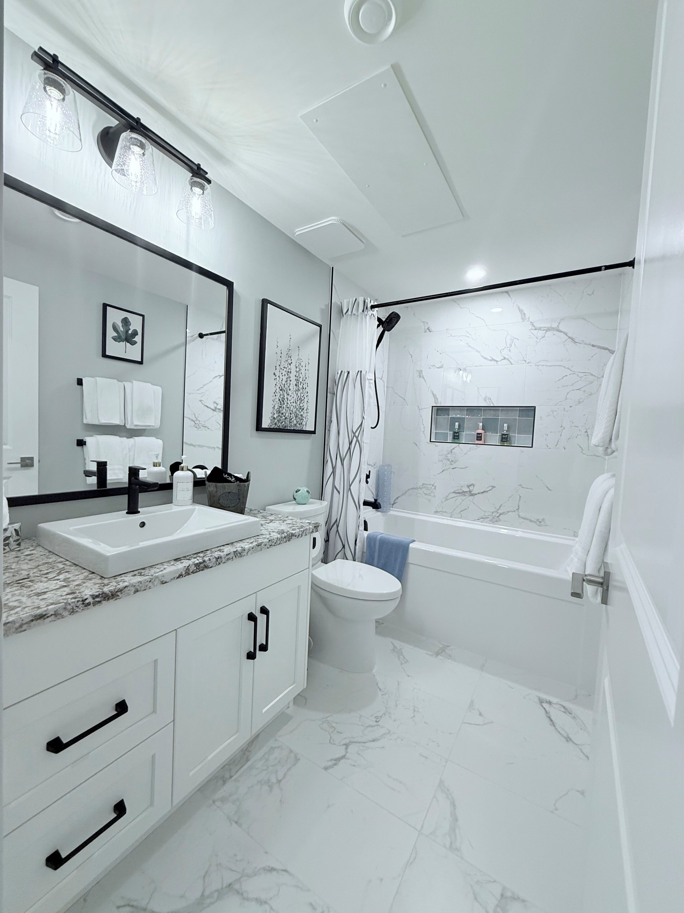 Eco-friendly toiletries, hair dryer, towels, soap
