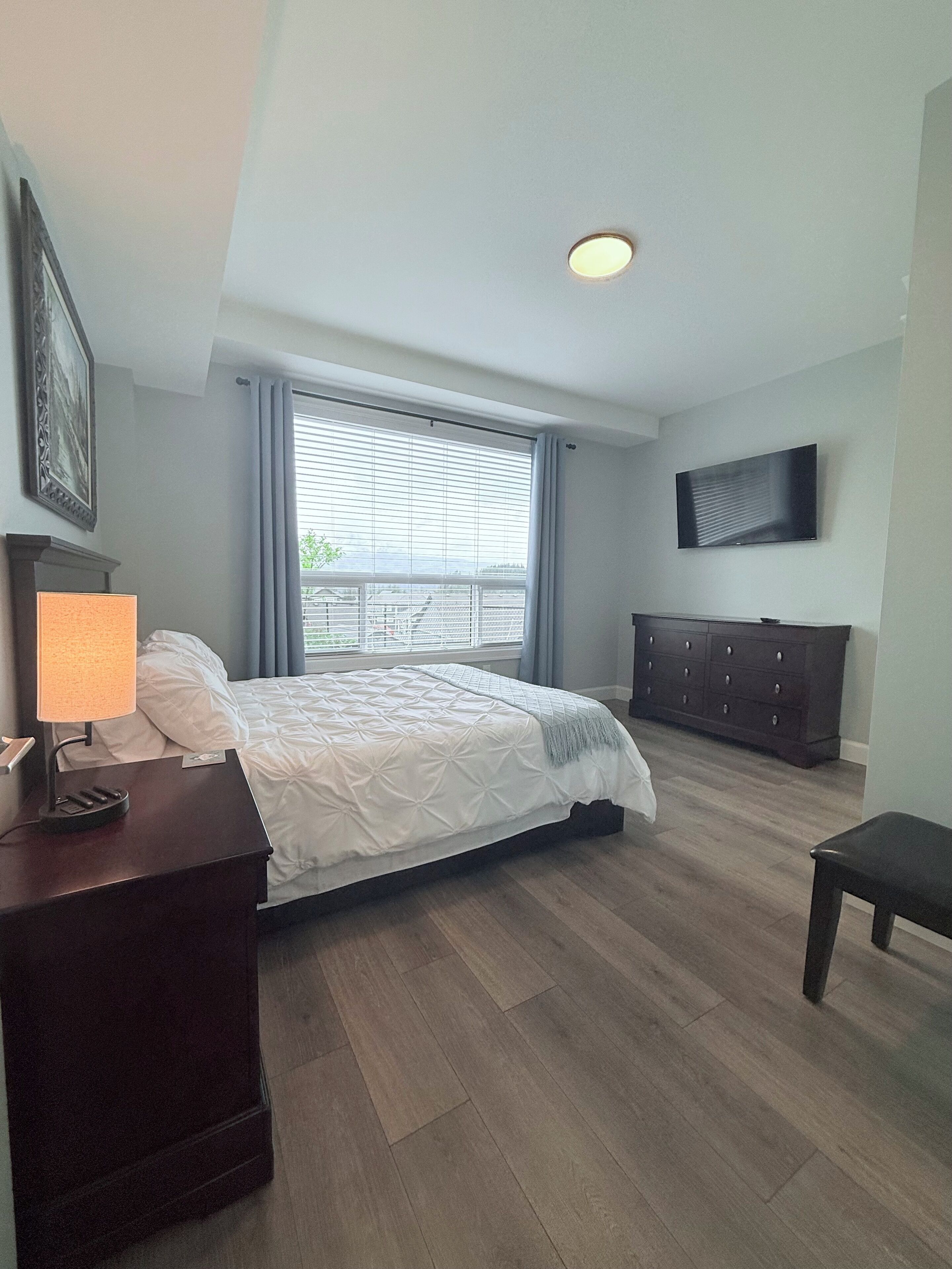 2 bedrooms, iron/ironing board, travel crib, WiFi
