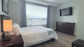 2 bedrooms, iron/ironing board, travel crib, WiFi