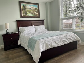 2 bedrooms, iron/ironing board, travel cot, WiFi