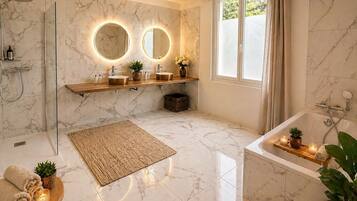 Douche, savon, papier toilette