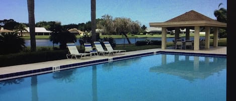 A heated pool