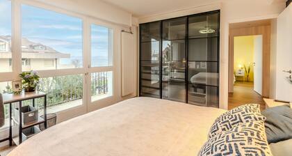 Beautiful 2-bedroom apartment in Evian-les-Bains with view of Lake Geneva