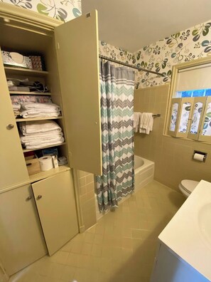 Hårtørrer, håndklæder, Sæbe, Toiletpapir