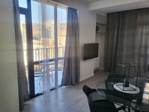 Living area - Brand-New, Stylish Apartment in Saburtalo Tbilisi – Comfort & Convenience Await! (T'bilisi)