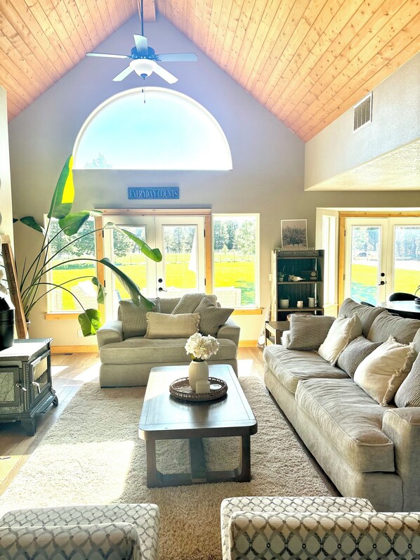 TV connectée, cheminée, jeux vidéo, lecteur de DVD