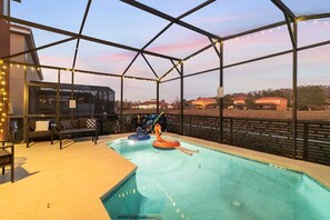 Outdoor pool, a heated pool