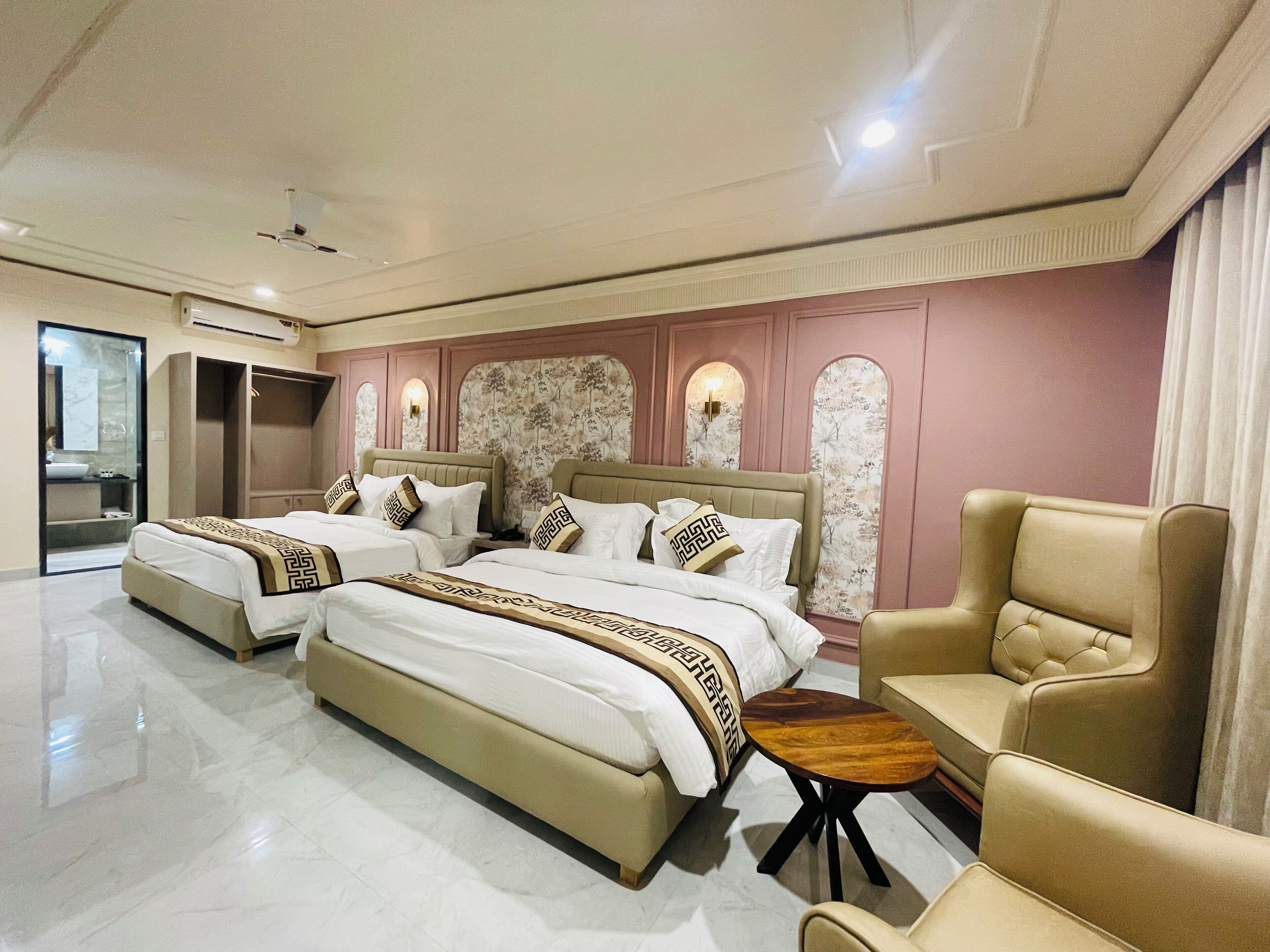 Family Room | Memory foam beds, desk, laptop workspace, soundproofing