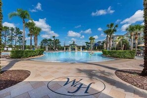 Pool - Minutes to Disney, Free Water Park & Private Pool 3-bedroom townhome (Kissimmee)
