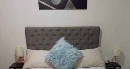 9 minutes from the airport cozy basement