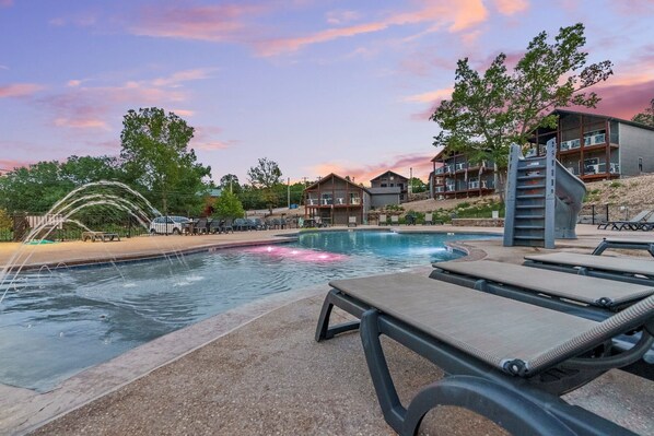 A heated pool
