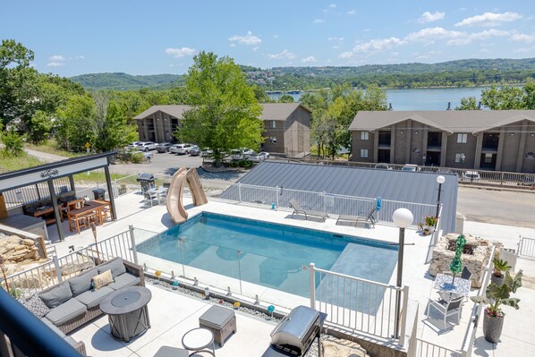 A heated pool
