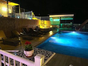A heated pool