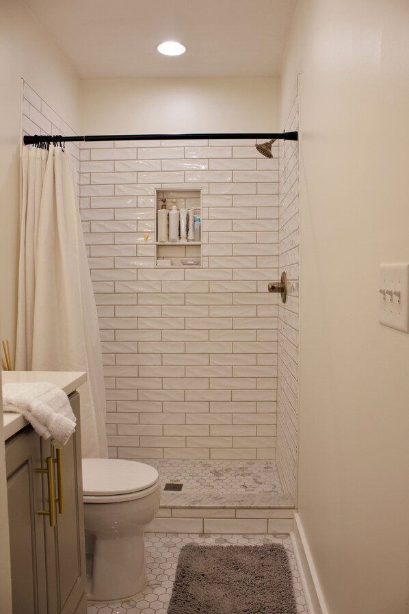 Towels, soap, toilet paper