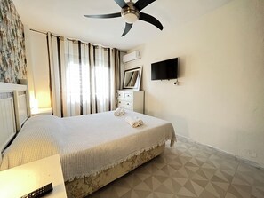 2 dormitorios, tabla de planchar con plancha, wifi y ropa de cama