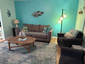 Téléviseur connecté, foyer, lecteur de DVD, livres