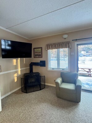 Smart TV, fireplace, video games, ping pong