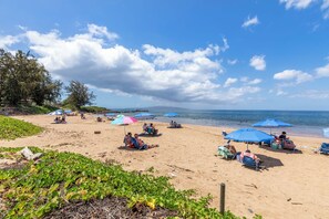 Sun loungers, beach towels