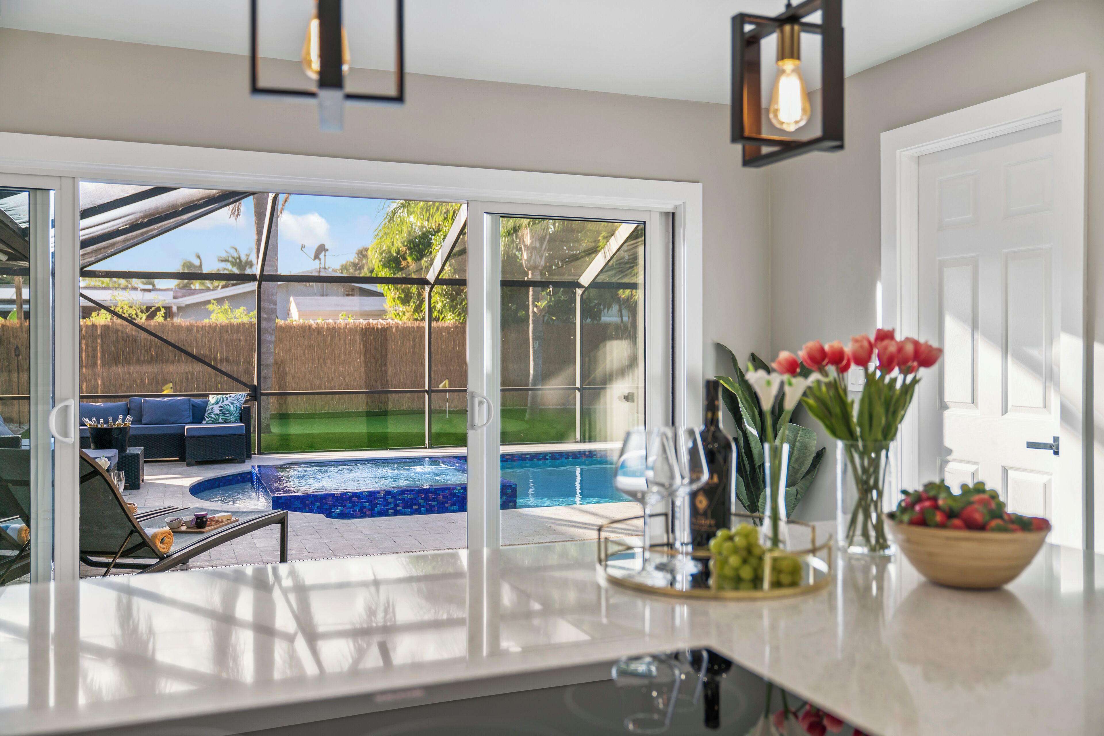 Outdoor pool, a heated pool