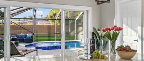 Outdoor pool, a heated pool