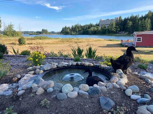 Beachfront Steampunk Airstream, Cosy Year-Round Glamping on the Kitsap Peninsula