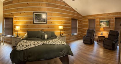 Enjoy our picturesque acres and expansive front lawn and beautiful lodge.