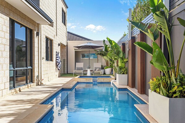 A heated pool
