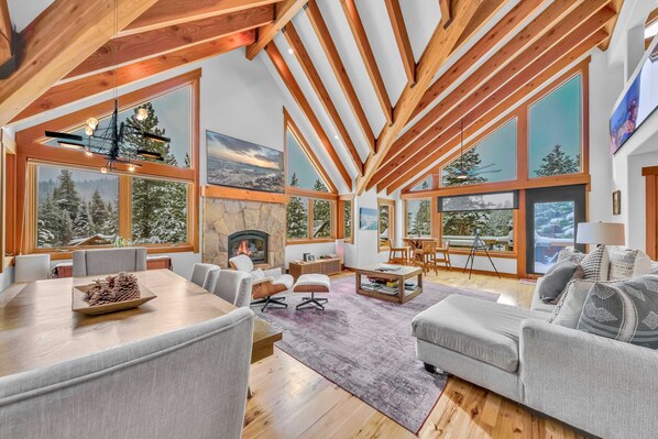 TV, fireplace, offices, printers