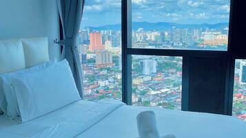 2 bilik tidur, peralatan tempat tidur premium, tilam berlapik