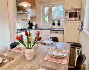 House | Dining - Holiday Villa Near Forest, Beach With Sauna (Sint Maartensvlotbrug)