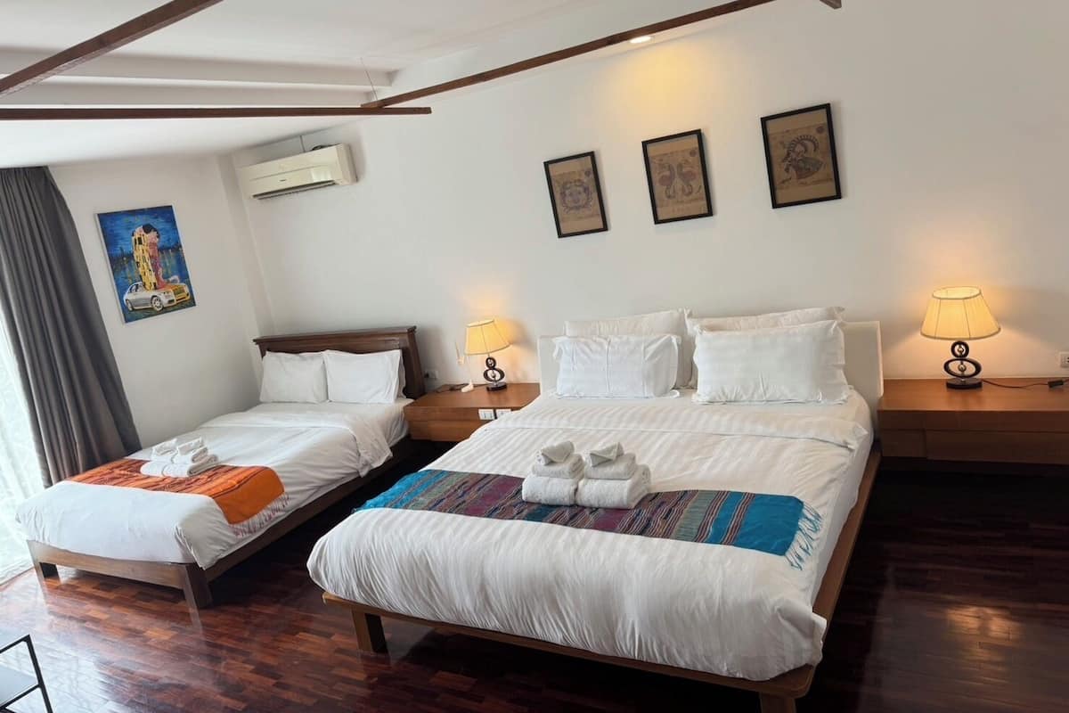 Vierbettzimmer, Balkon | Kostenloses WLAN