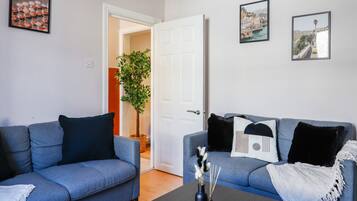 Smart-TV, DVD-spiller og bøker