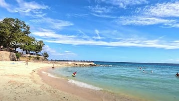Private beach nearby, beach bar