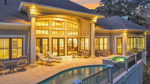 A heated pool - Relaxing Golf Course Getaway in Palmetto Dunes with Private Pool, Spa, and Outdoor Kitchen (Hilton Head Island)