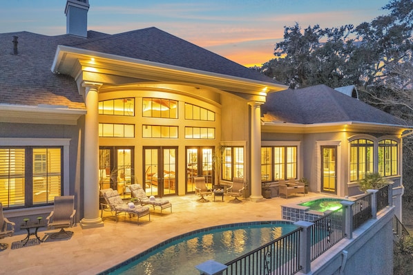 A heated pool