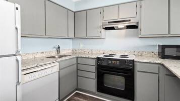 Microwave, dishwasher, coffee/tea maker