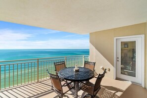 Outdoor dining - Emerald Bliss 1336-Stunning Gulf Views-Sleeps 6 (Panama City Beach)