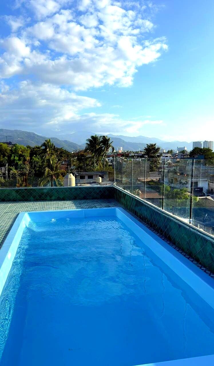Piscine extérieure, piscine chauffée