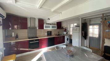 Microwave, oven, stovetop, dishwasher