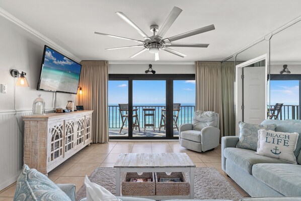 Smart TV, DVD player - 705-Beachfront 3BR Condo Wrap-Around Balcony & Gulf Views – VIP Beach Service (Panama City Beach)